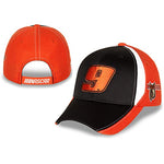 Checkered Flag Sports Chase Elliott 2022#9 Hooters NASCAR Large Number Performance Orange Hat