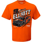 Chase Elliott #9 Hooters Black Night Owl Scheme Qualifying Orange 1 Spot NASCAR Shirt