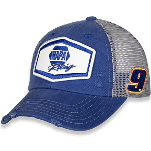 Chase Elliott #9 2022 Vintage Patch NAPA Racing Retro NASCAR Blue Gray Hat