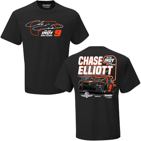 Chase Elliott 2021 Nascar Chase Elliott @ Indy Road Course 2-Spot Shirt Black