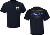 Jimmie Johnson #84 Club Wyndham NASCAR 2023 Horsepower Legacy Motor Club Adult Nascar Black 2 Sided T-Shirt