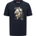 Red Bull Racing F1 Men's Special Edition Max Verstappen Champion Tribute Graphic T-Shirt Navy
