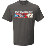 Noah Gragson #42 Wendy's Legacy Motor Club 1 Sided Hot Lap Charcoal T-Shirt